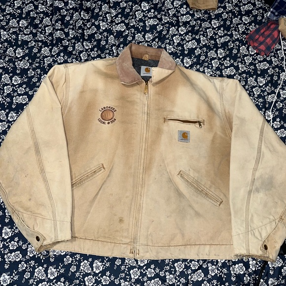 sunbleached 90s vintage carhartt detroit jacket - Picture 2 of 4